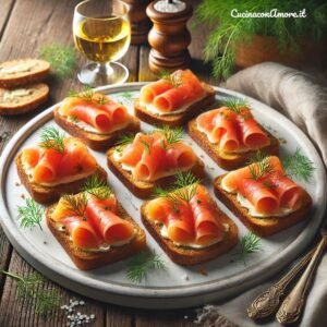 Tartine al Salmone Affumicato